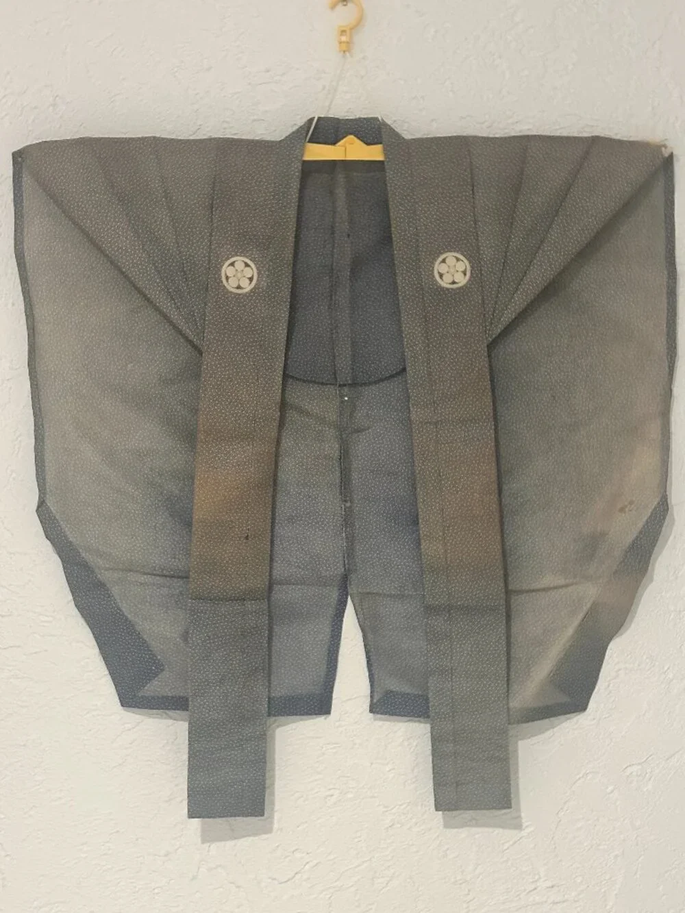 Rare Vintage Japanese Men’s Kamishimo Kimono Jacket with Family Crests